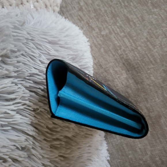 FENDI GREY COATED CANVAS BIRDS CONTINENTAL LONG WALLET 8M0340 - Picture 8 of 10